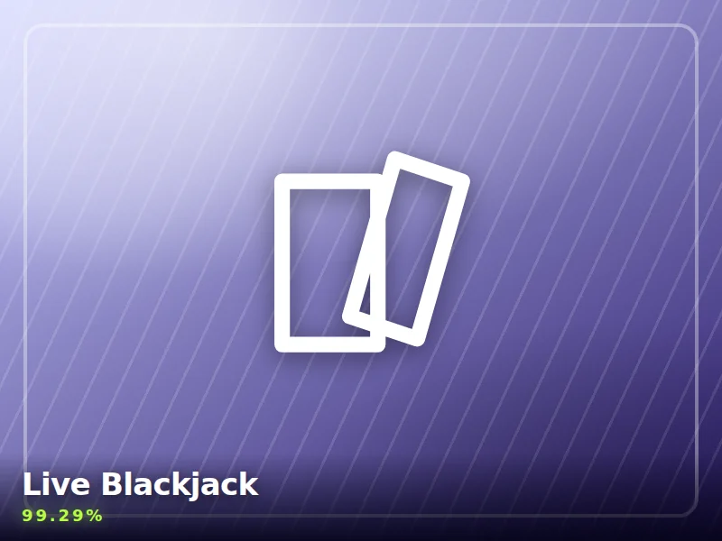 Live Blackjack by Evolution — cover art